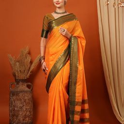 KALINI Woven Design Zari Pure Silk Ikat Saree-32