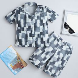 BAESD Boys Printed Short Sleeves Shirt With Shorts-23