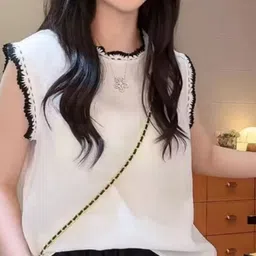 KPOP Round Neck Sleeveless Regular Top-image-20