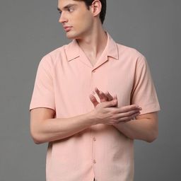 Metronaut Men Cuban Collar Textured Casual Shirt-image-85