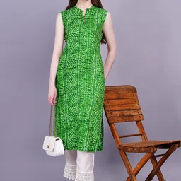 OH MI DIOS Women Abstract Printed Festive Straight Kurta-image-6