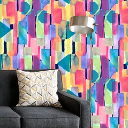 ArtzFolio Printed UV-Resistant Anti-Bacterial Multicolored Kaleidoscope LinesPeel & Stick Wallpaper-image-60