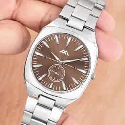 DOUBLERUN Men Round Dial & Bracelet Style Straps Analogue Multi Function Watch H05NMT-814 image 2