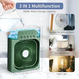 DRUMSTONE Portable Air Cooler Fan – USB Powered, 7-Color LED, Low Noise for Any Space Portable Air Cooler Fan – USB Powered, 7-Color LED, Low Noise for Any Space USB Fan image 4
