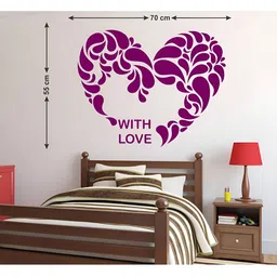 LANSTICK Purple Heart With Love Wallsticker-image-36