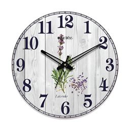 OLIVE TREE Grey & Black Floral Printed Analogue Contemporary Wall Clock-26