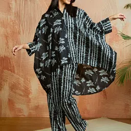 VASTRAMAY Printed Pure Cotton Top With Trousers Co-Ords Set-picture-13