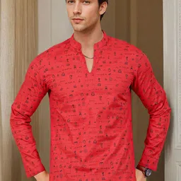 Anouk Men Geometric Thread Work Kurta-picture-17