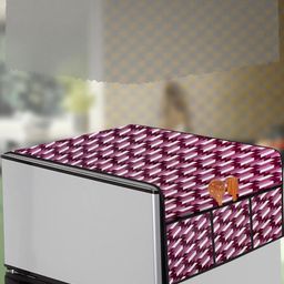 The Furnishing Tree Violet Plastic Refrigerator Cover-image-63