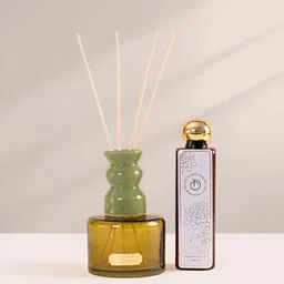DOFT CANDLES Sage Cleanse Scented Oil With 8 Reed Sticks Diffuser Set - 200 ml-62