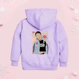 NUSYL Girls Printed Hooded Sweatshirt-picture-30