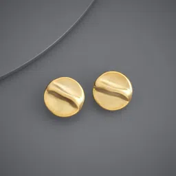 Kushal's Fashion Jewellery Gold-Plated Geometric Studs Earrings-picture-38