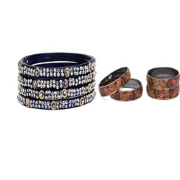 SOMIL Set of 20 Blue Alloy Bangles-image-35