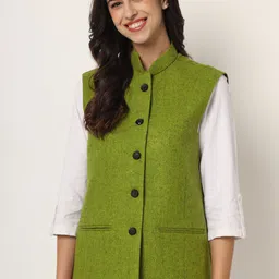 KALINI Woven Woolen Nehru Jackets-image-46