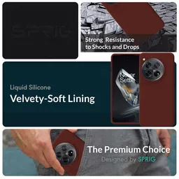SPRIG Solid Printed Oneplus 12 Back Case Mobile Accessories image 3