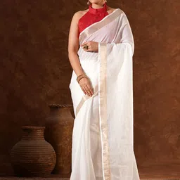 HERE&NOW Zari Saree with Blouse Piece-39