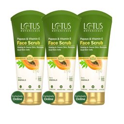 Lotus Botanicals Set Of 3 Papaya & Vitamin E Face Scrub - 100g Each-10