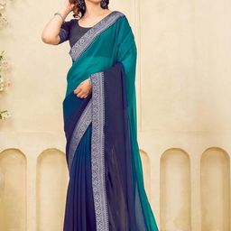 all about you Ombre Dyed Saree-image-34