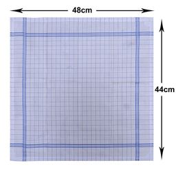 Kuber Industries Men & Boys Set Of 12 White Check Print Cotton Sweat Absorbent Hankies image 5