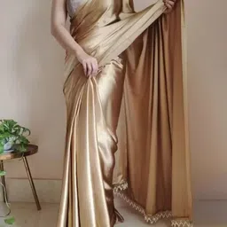 SAADHVI Plain Satin Saree-picture-45