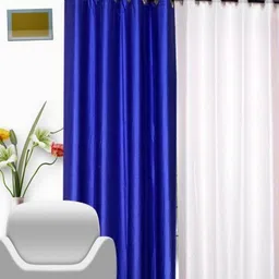 BELLA TRUE Blue & White 2 Pieces Window Curtains-image-89