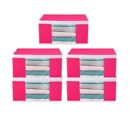 AMAK INC Pink Fabric Multi-Utility Wardrobe Organisers-picture-47