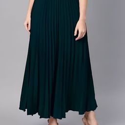 OTABU A-Line Pleated Maxi Skirts-image-98
