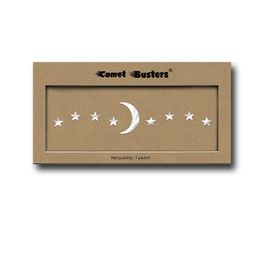 Comet Busters Star And Moon Traditional Bindis - Silver-50