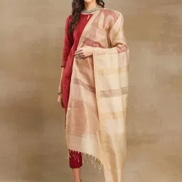 Fabindia Woven Design Cotton Silk Dupatta-picture-17