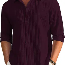 Men Regular Fit Self Design Button Down Collar Casual Shirt-image-51