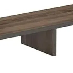 Flux Space-Saving Solution: Brown Monitor Stand with Storage Compartment Engineered Wood Multipurpose Table-24