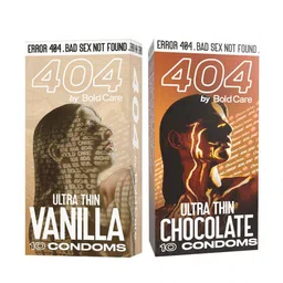 Bold Care Set Of 2 Ultra Thin Vanilla & Chocolate Flavored Condoms - 10 Pcs Each-1