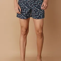 V-Mart Men Printed Mid-Rise Loose Fit Cotton Shorts-image-95