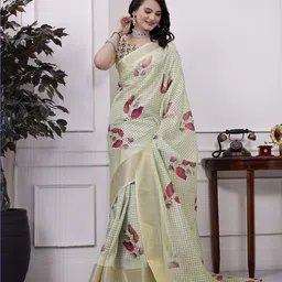 Sadika Checked Zari Kanjeevaram Saree-18