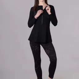 Keepfit Women Printed Detailed Top With Ankle Length Leggings Swim Set-image-53