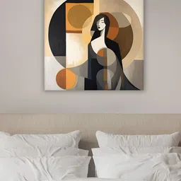 Myntra Elegant Homes Grey & Brown Abstract Printed Canvas Wall Art-18