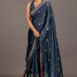 KALINI Floral Sequinned Saree-image-36