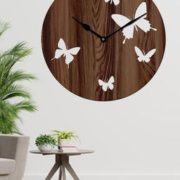 Freny Exim Brown Analogue Wood Wall Clock-image-63