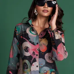 FLOWERVELLY Floral Print Formal A-Line Dress-image-28