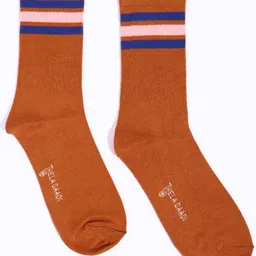 Thela Gaadi Unisex Striped Calf-Length Socks-40