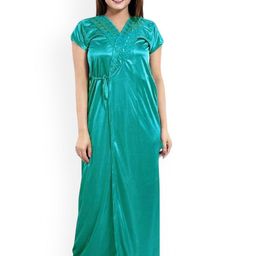 UWNAQA 6-Piece Satin Maxi Nightdress-image-92