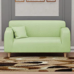 Myntra Elegant Homes Green Polyester 2 Piece Sofa Cover With Arms-11