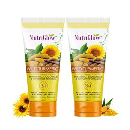 NutriGlow Set Of 2 Wild Turmeric Natural Sustainable Sustainable Face Wash 65ml-53