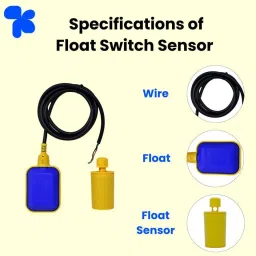 TOOLBUX Water Tank Float Switch Sensor | Water Level Control Float Switch For Pump Water Wired Sensor Security System image 3