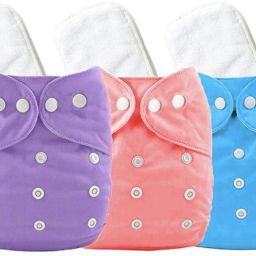 Reusable Cloth Button Diaper Nappy With Insert For New Born To 2 Year Baby N07-19