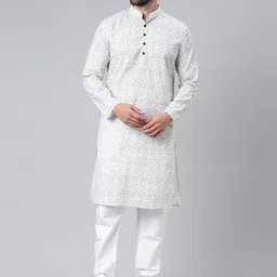 Majestic Man Men Ethnic Motifs Printed Kurta-image-94