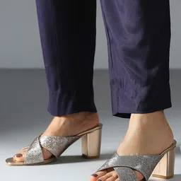 Inc 5 Women Printed Open Toe Block Heel Sandals-7