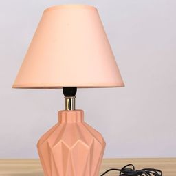 TIED RIBBONS Beige Solid Table Lamp with Shade-18