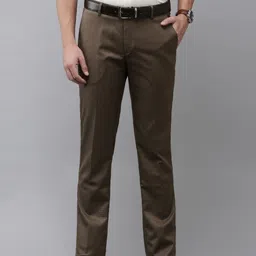 Arrow Men Textured Tapered Fit Formal Trousers-picture-21