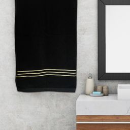 Kuber Industries Black Solid 400 GSM Bath Towel-image-12